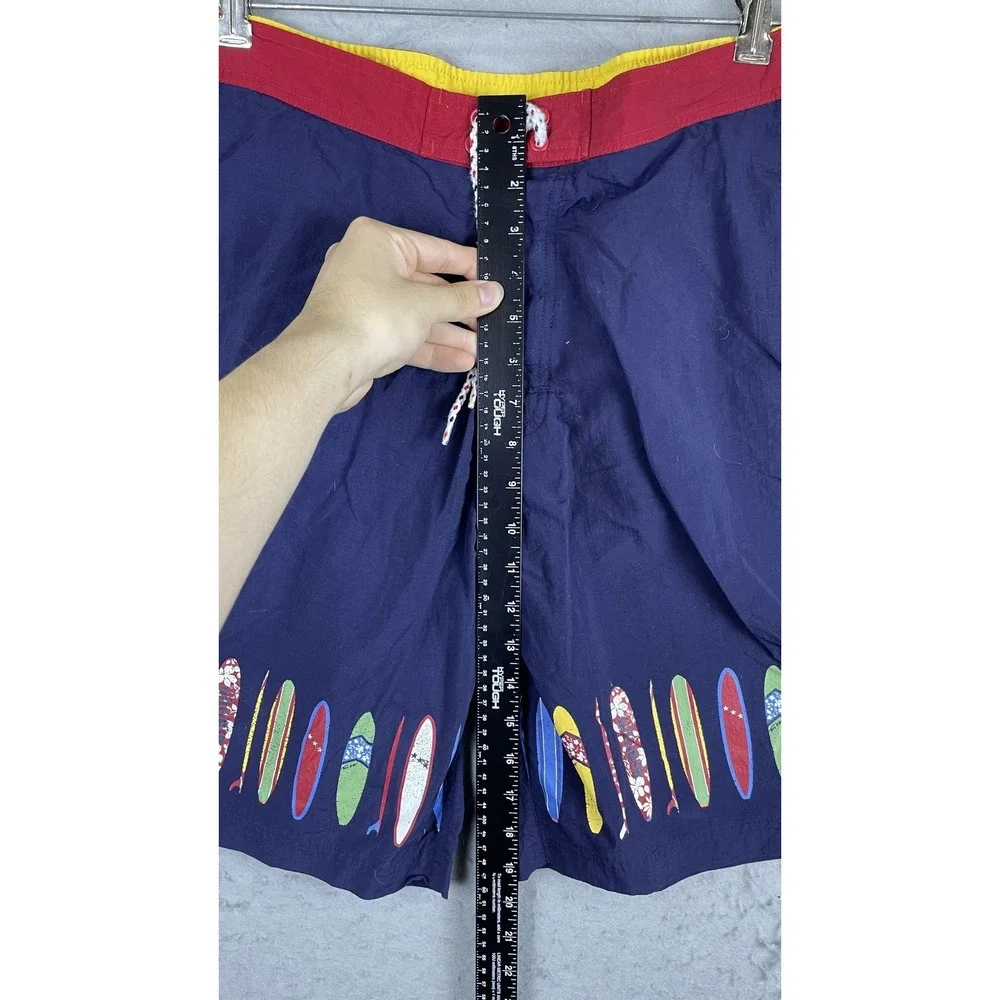 Tommy Hilfiger Shorts Mens XL Blue Surfboard‎ Swim Trunks Drawstring Lined